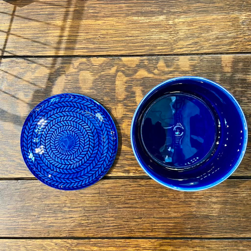 ロールストランド / Rorstrand ブラエルド / Bla Eld蓋つきボウル 青 スウェーデン ヴィンテージ