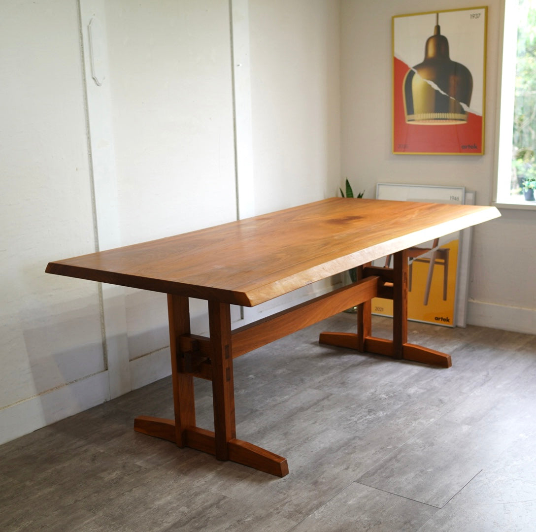 シラカワ 飛騨の匠工房 ダイニングテーブル ブラックウォールナット 180㎝ B型脚