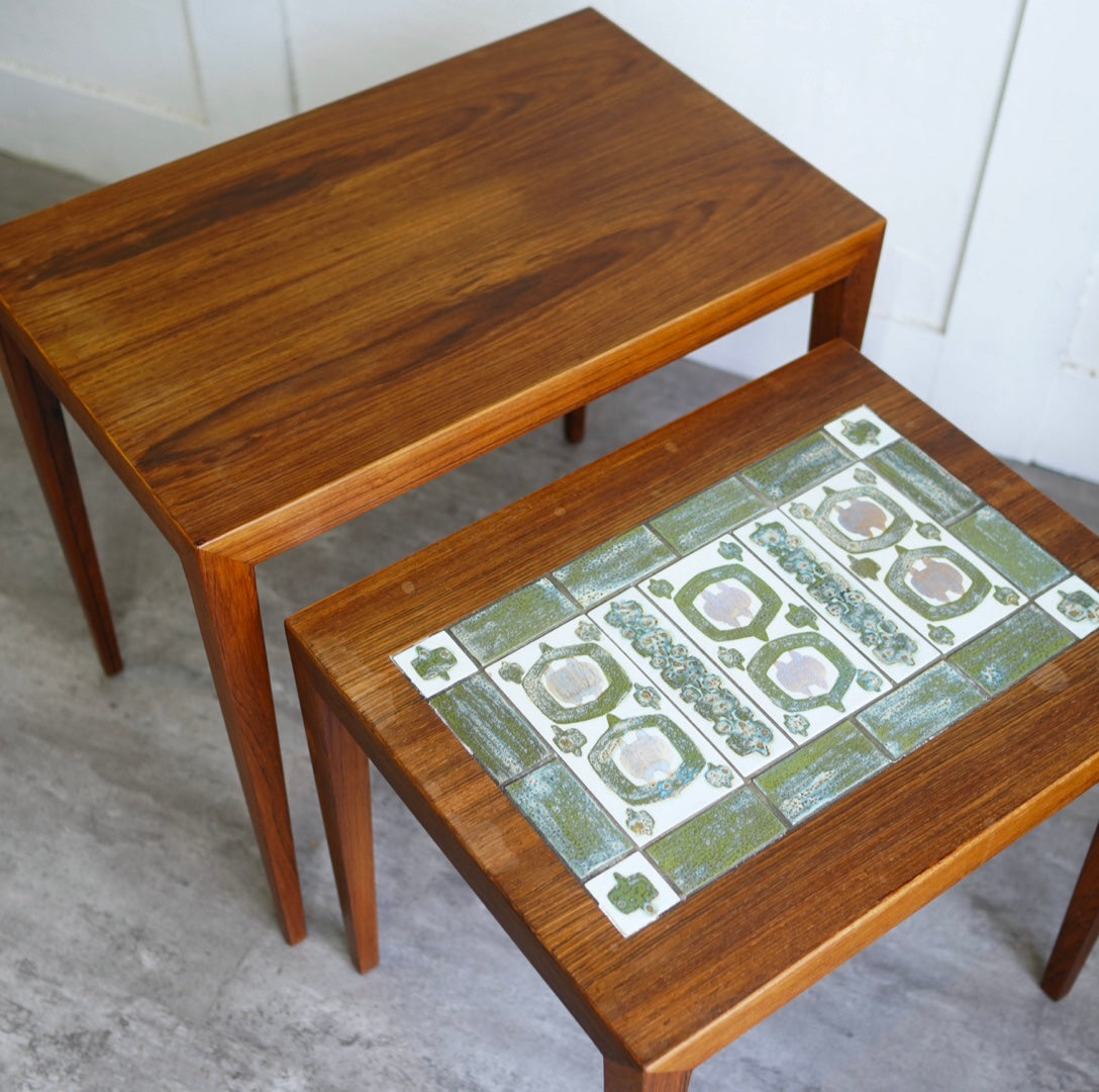 ハスレヴ&ロイヤルコペンハーゲン / Haslev & Royal Copenhagen テネラ タイルトップ ネストテーブル デンマーク ヴィンテージ