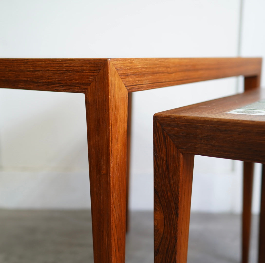 ハスレヴ&ロイヤルコペンハーゲン / Haslev & Royal Copenhagen テネラ タイルトップ ネストテーブル デンマーク ヴィンテージ