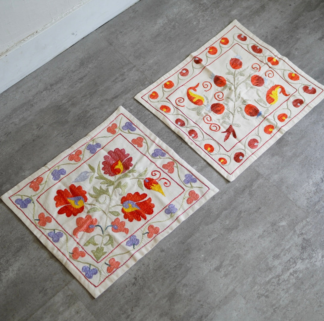 スザンニ刺繍 クッションカバー 40×45