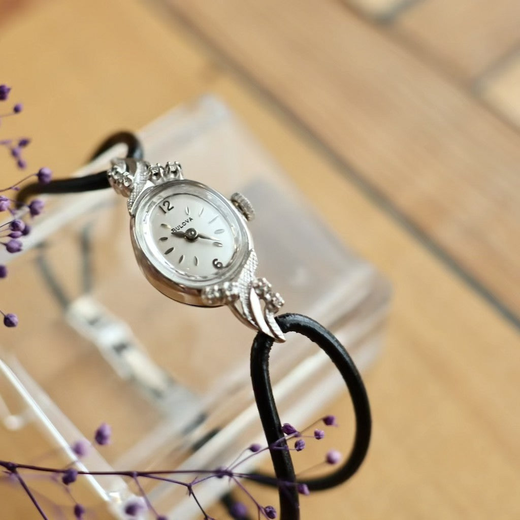 ブローバ / BULOVA カットガラス ダイヤ 腕時計 手巻き ヴィンテージ 【81】