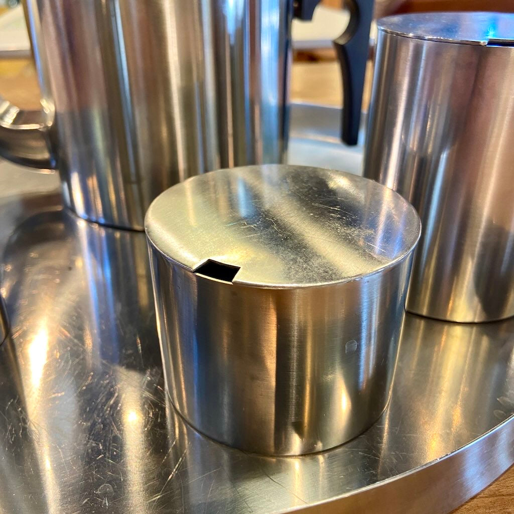 ステルトン / Stelton シリンダーライン AJ ティーポット&トレイ 5点セット アルネ・ヤコブセン