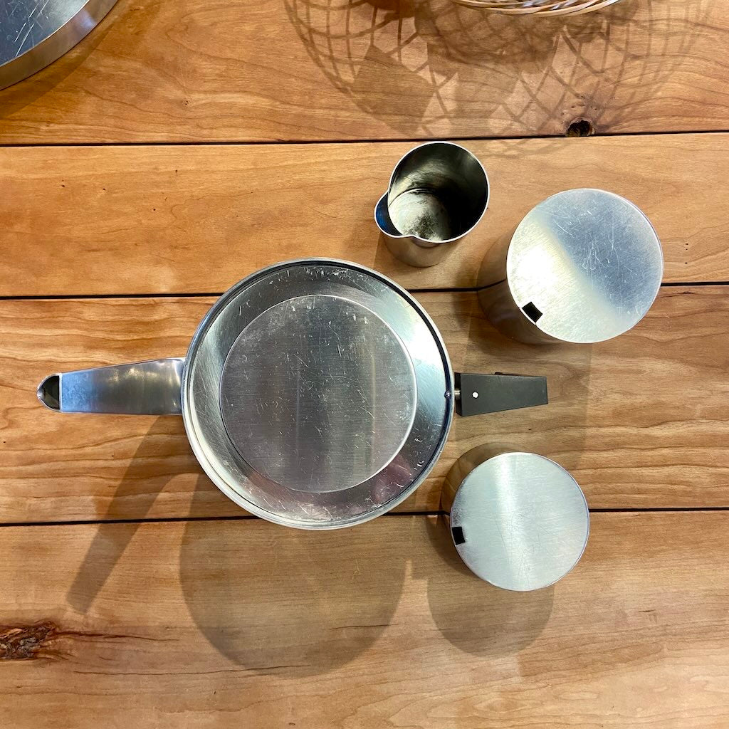 ステルトン / Stelton シリンダーライン AJ ティーポット&トレイ 5点セット アルネ・ヤコブセン
