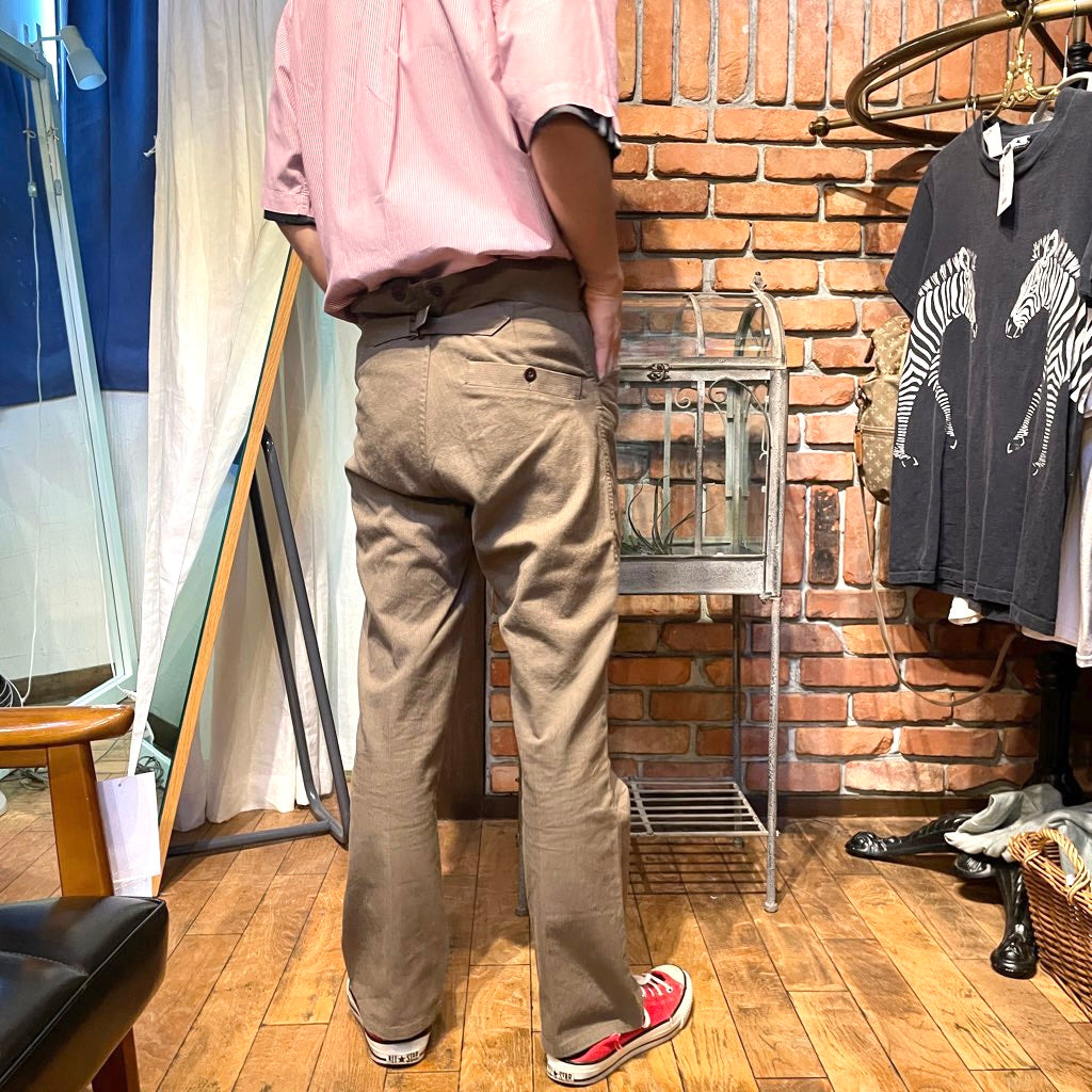 【古着】アナトミカ / ANATOMICA ストレートパンツ メンズ ミリタリーパンツ ワークパンツ シンチバック サスペンダーボタン フランス