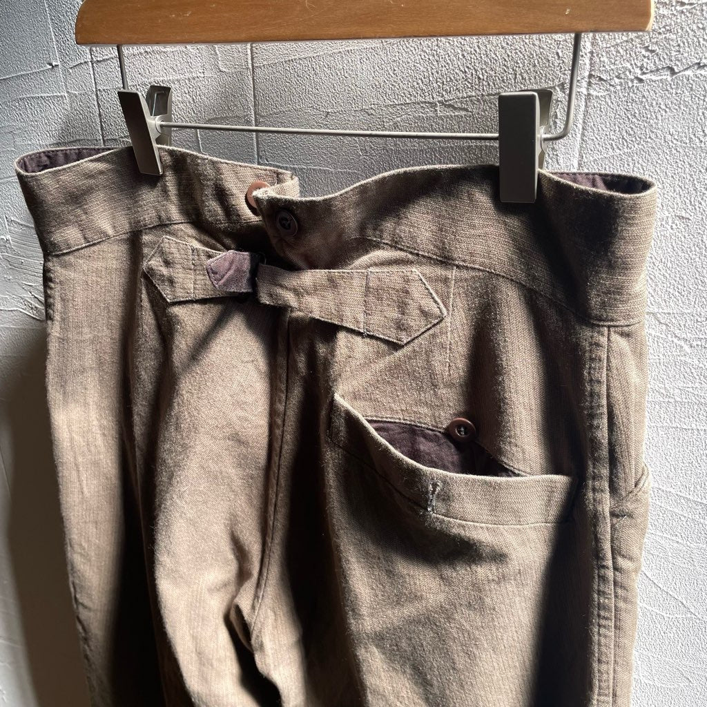 【古着】アナトミカ / ANATOMICA ストレートパンツ メンズ ミリタリーパンツ ワークパンツ シンチバック サスペンダーボタン フランス