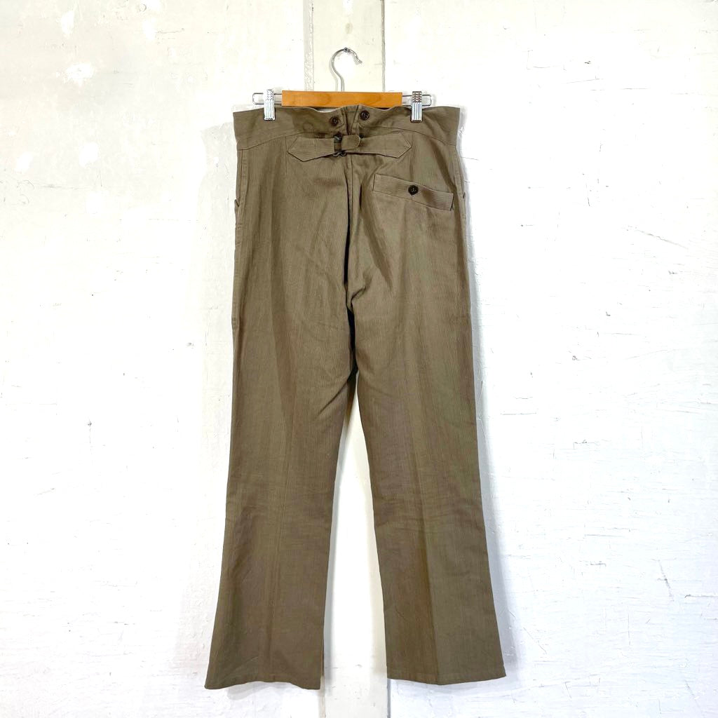 【古着】アナトミカ / ANATOMICA ストレートパンツ メンズ ミリタリーパンツ ワークパンツ シンチバック サスペンダーボタン フランス