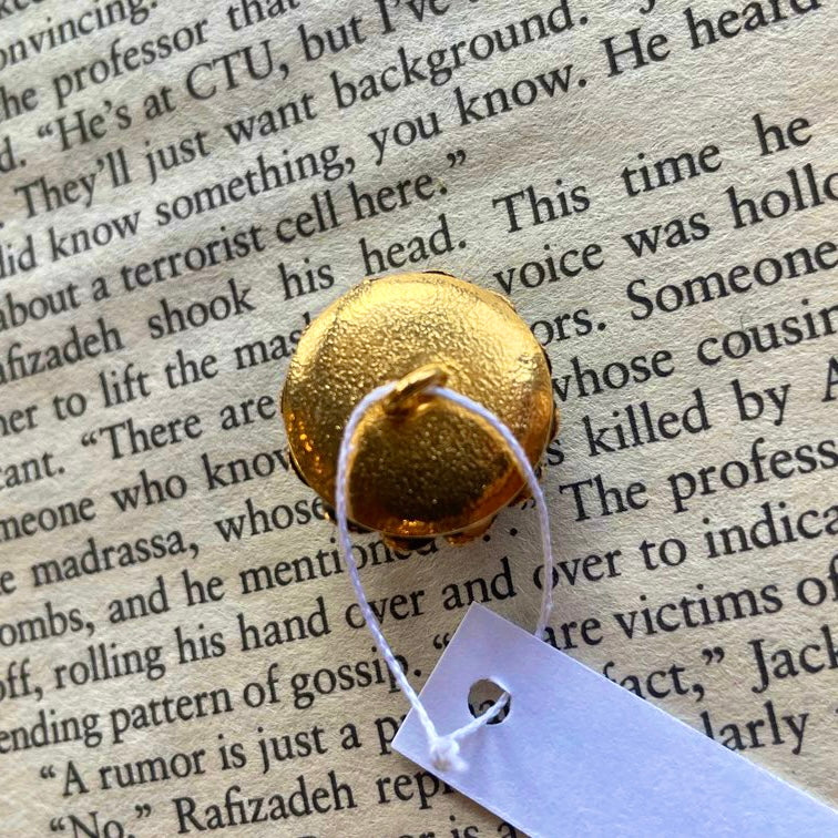 ロジェ・ジャン・ピエール / Roger Jean Pierre オートクチュールボタン【9】 クリスタル オレンジ アンティークボタン ヴィンテージボタン