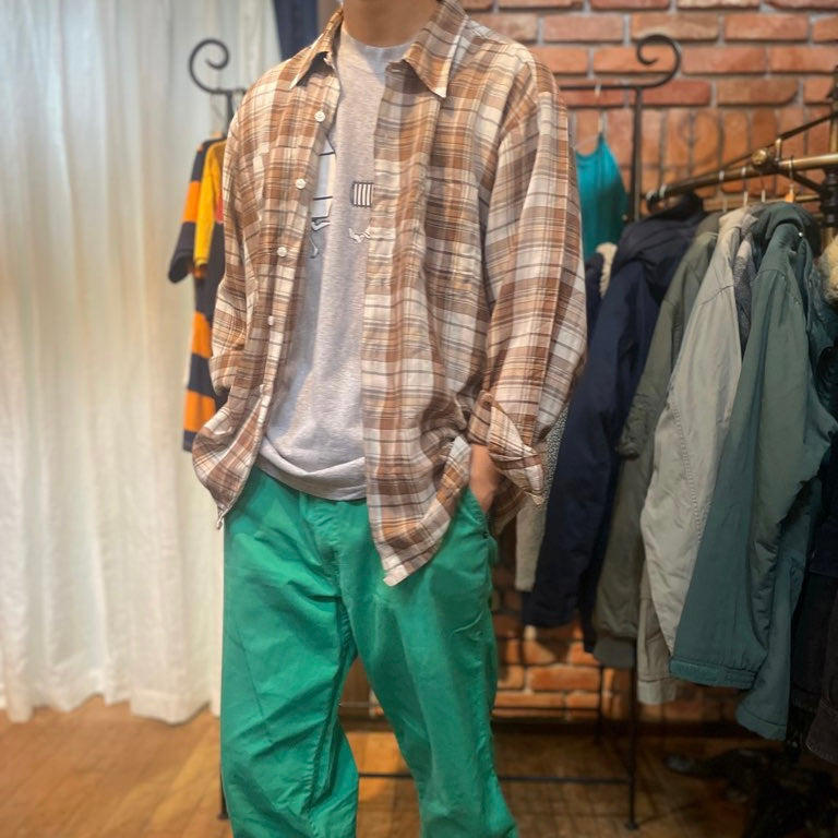 【古着】 JCペニー/JC PENNEY チェックシャツ 長袖シャツ 1980年代 ヴィンテージ