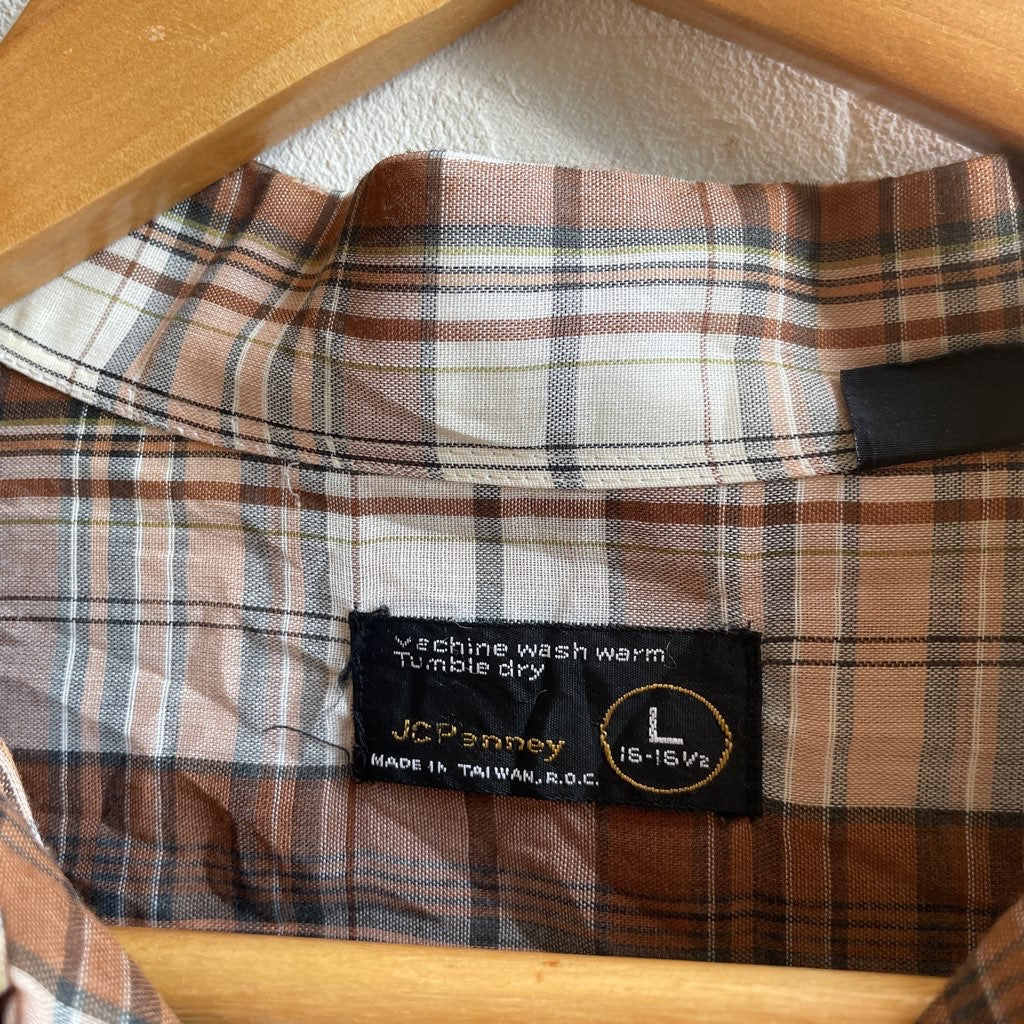【古着】 JCペニー/JC PENNEY チェックシャツ 長袖シャツ 1980年代 ヴィンテージ