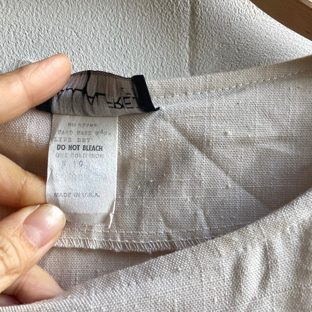 【古着】ナチュラルスタイル ワンピース オフホワイト 七分袖