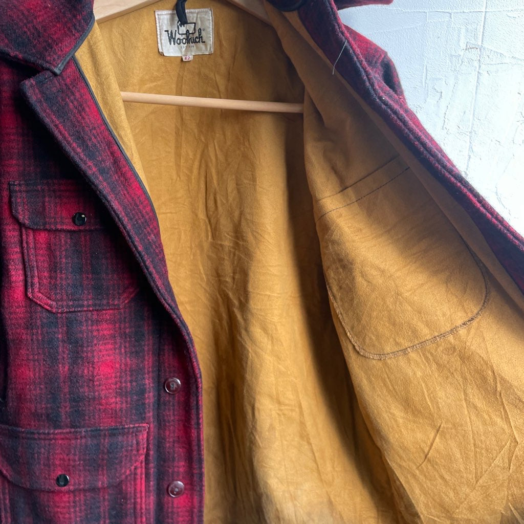 【古着】 60-70s ウールリッチ/WOOLRICH ハンティングジャケット 赤 バッファローチェック