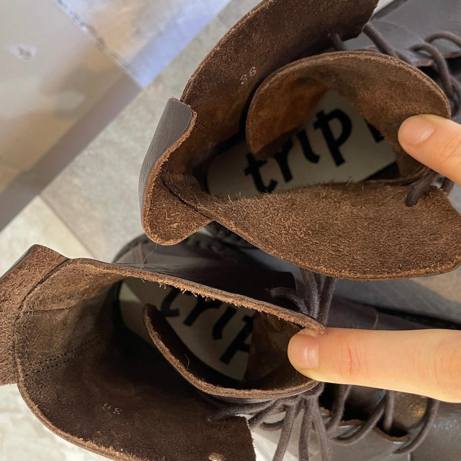 【中古】トリッペン/trippen ノマド/NOMAD エスプレッソ レースアップブーツ ハイカット シューズ 革靴 本革