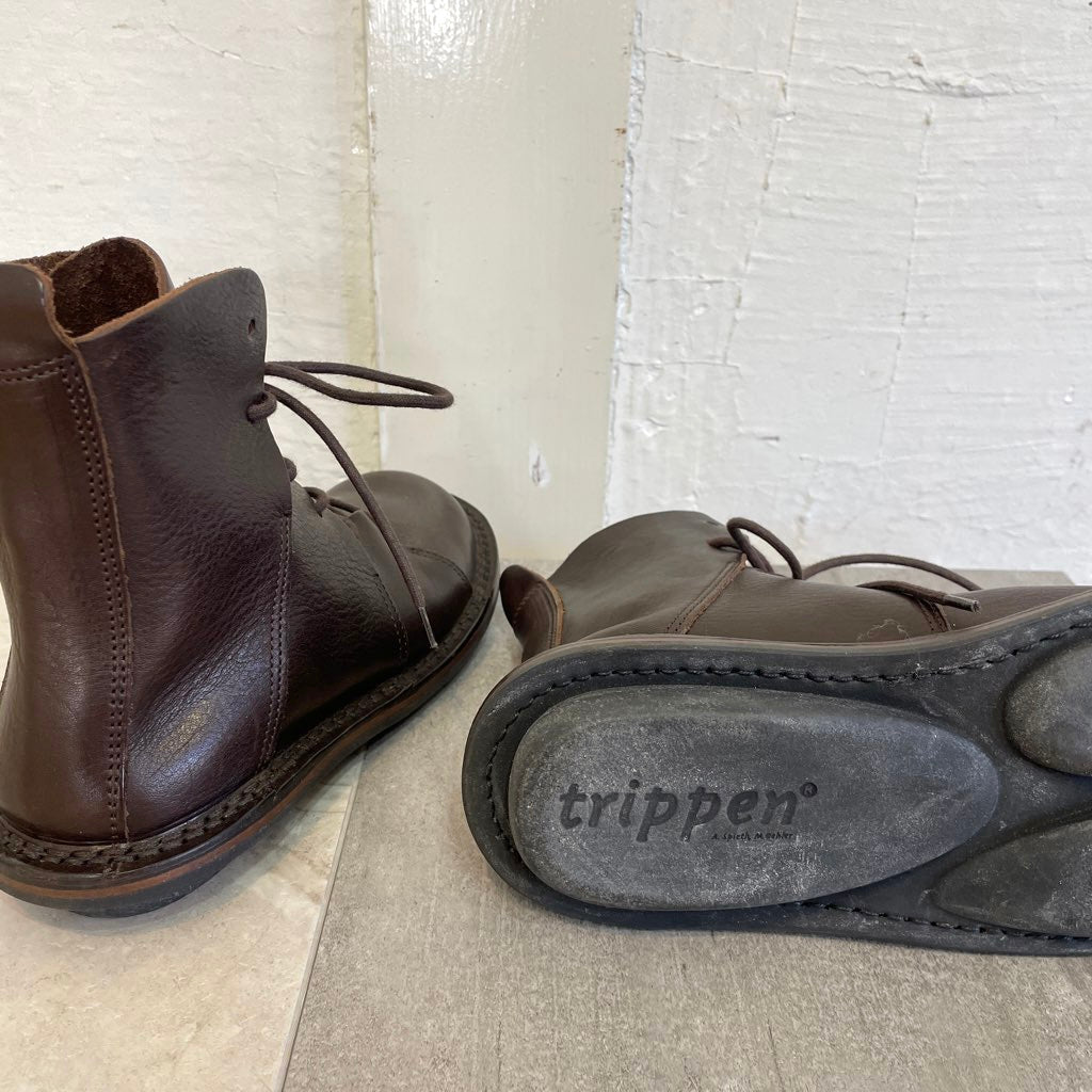 【中古】トリッペン/trippen ノマド/NOMAD エスプレッソ レースアップブーツ ハイカット シューズ 革靴 本革