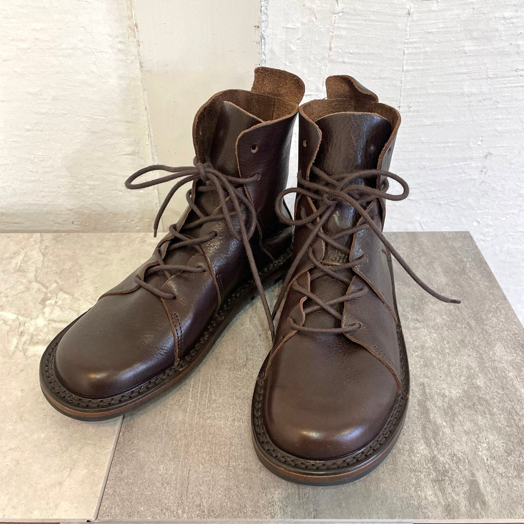 【中古】トリッペン/trippen ノマド/NOMAD エスプレッソ レースアップブーツ ハイカット シューズ 革靴 本革