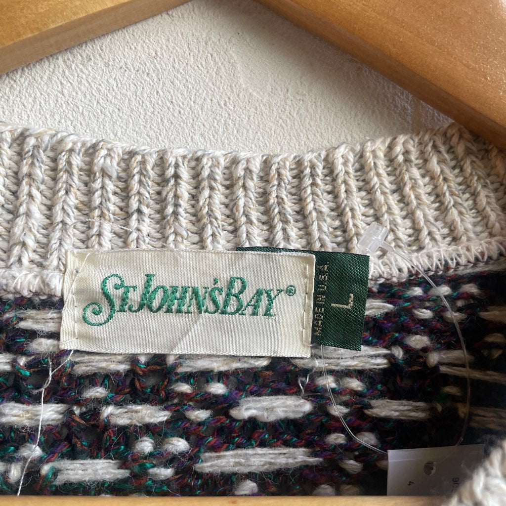 【古着】90s St John`s Bay コットン ニット レトロ