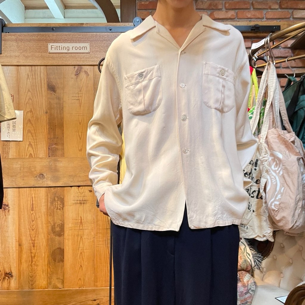 【古着】60s holbrook レーヨンシャツ メンズ ヴィンテージ