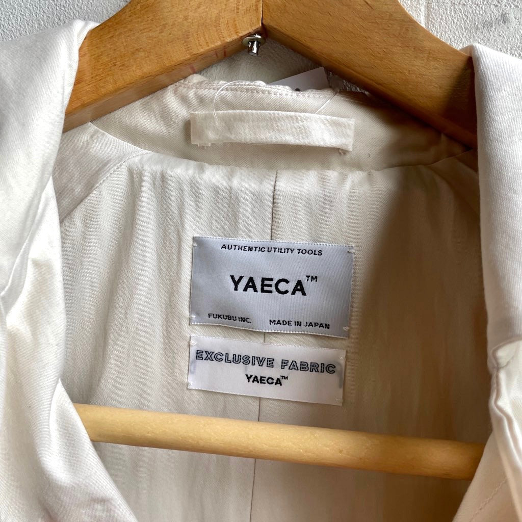 【古着】ヤエカ / YAECA ステンカラーコート スプリングコート ホワイト タグ付き