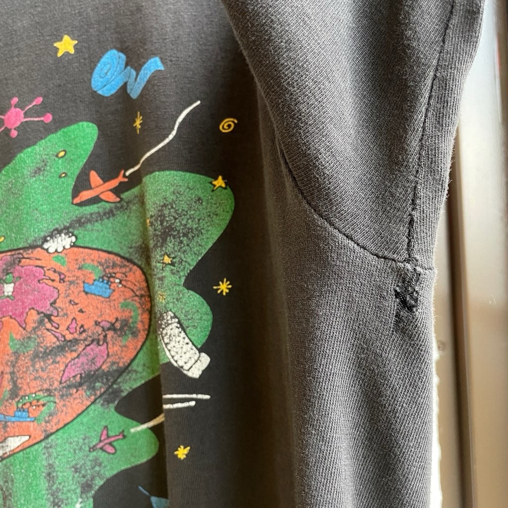 【古着】90s プリントTシャツ フェードブラック