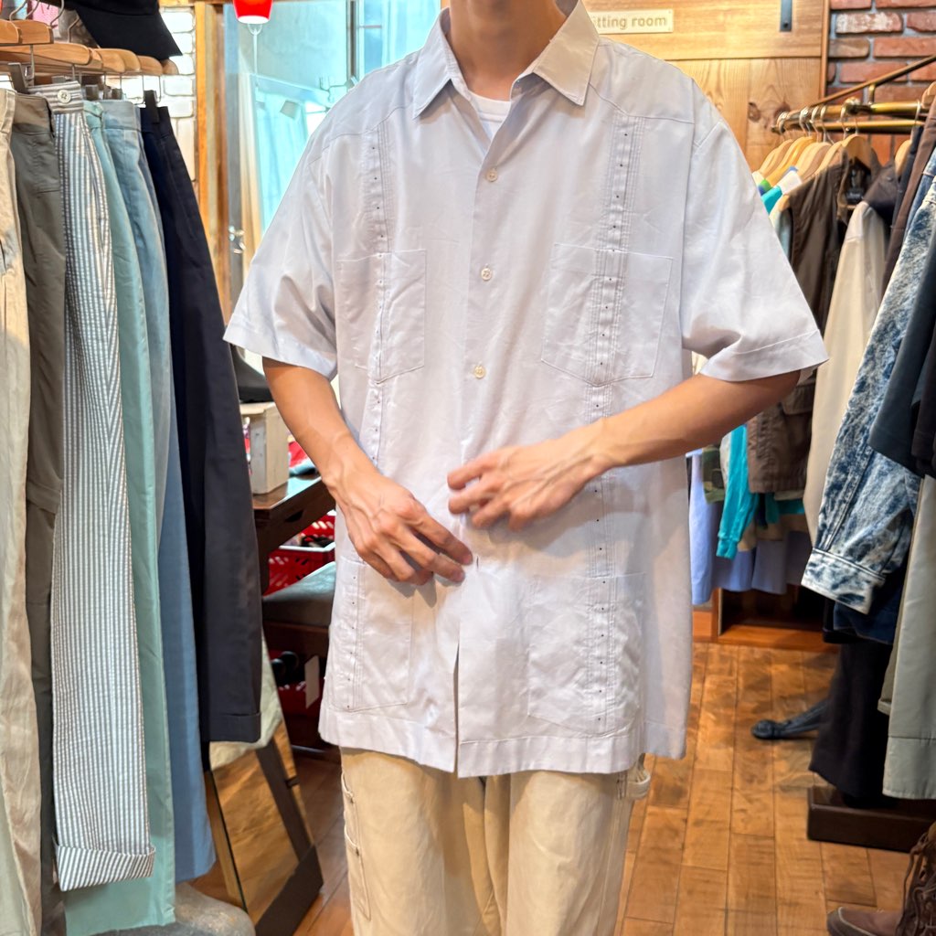 【古着】90's キューバシャツ グアジャベーラ メキシコ 開襟シャツ 半袖 メンズ