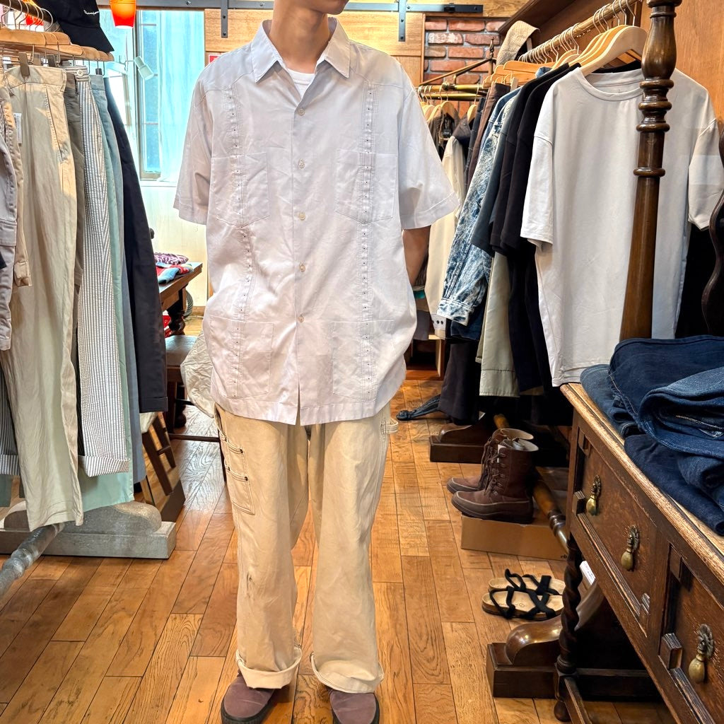 【古着】90's キューバシャツ グアジャベーラ メキシコ 開襟シャツ 半袖 メンズ