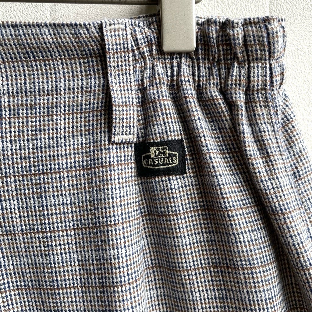 【古着】リー / Lee CASUALS 90s チェック コットンイージーパンツ テーパードパンツ スラックス