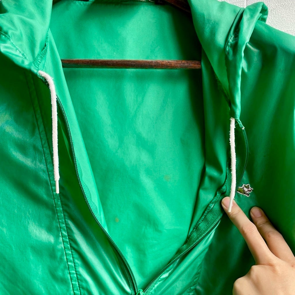 【古着】80s JCPenney The Fox アノラックパーカ グリーン ナイロン ハーフジップ