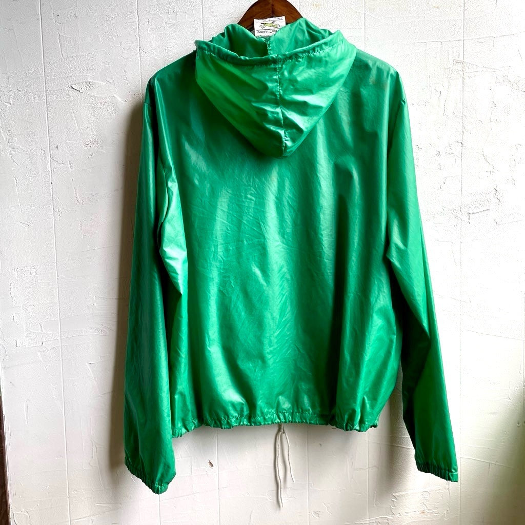 【古着】80s JCPenney The Fox アノラックパーカ グリーン ナイロン ハーフジップ