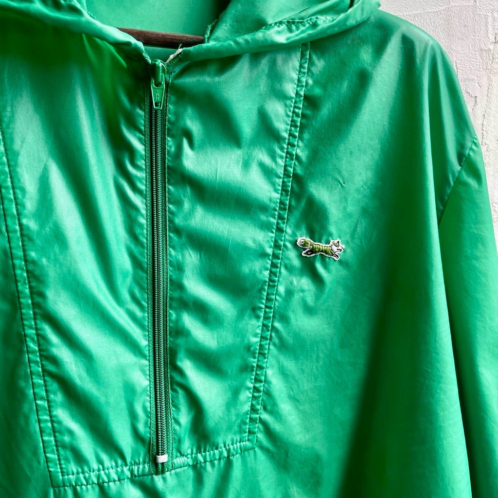 【古着】80s JCPenney The Fox アノラックパーカ グリーン ナイロン ハーフジップ