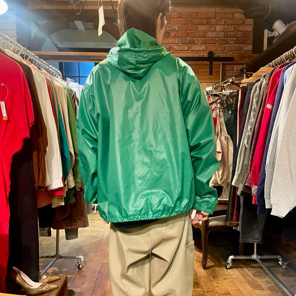 【古着】80s JCPenney The Fox アノラックパーカ グリーン ナイロン ハーフジップ