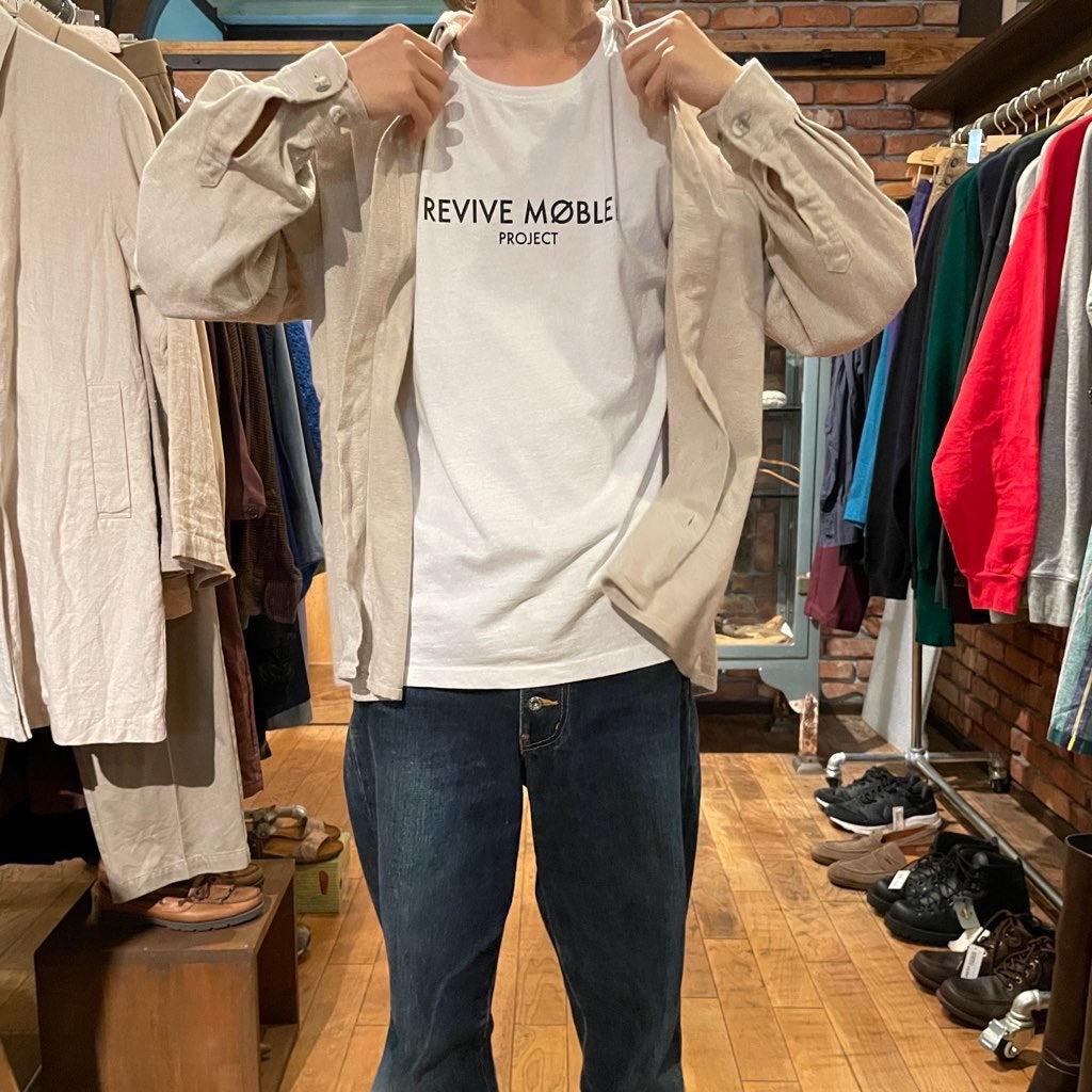 【古着】 ボックスシルエット プレーンシャツ スタンダード