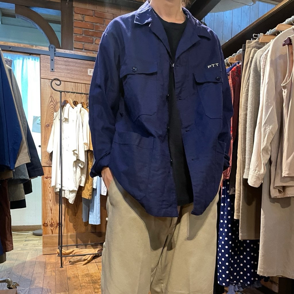 【古着】コットンツイルワークジャケット メンズ ユーロヴィンテージ