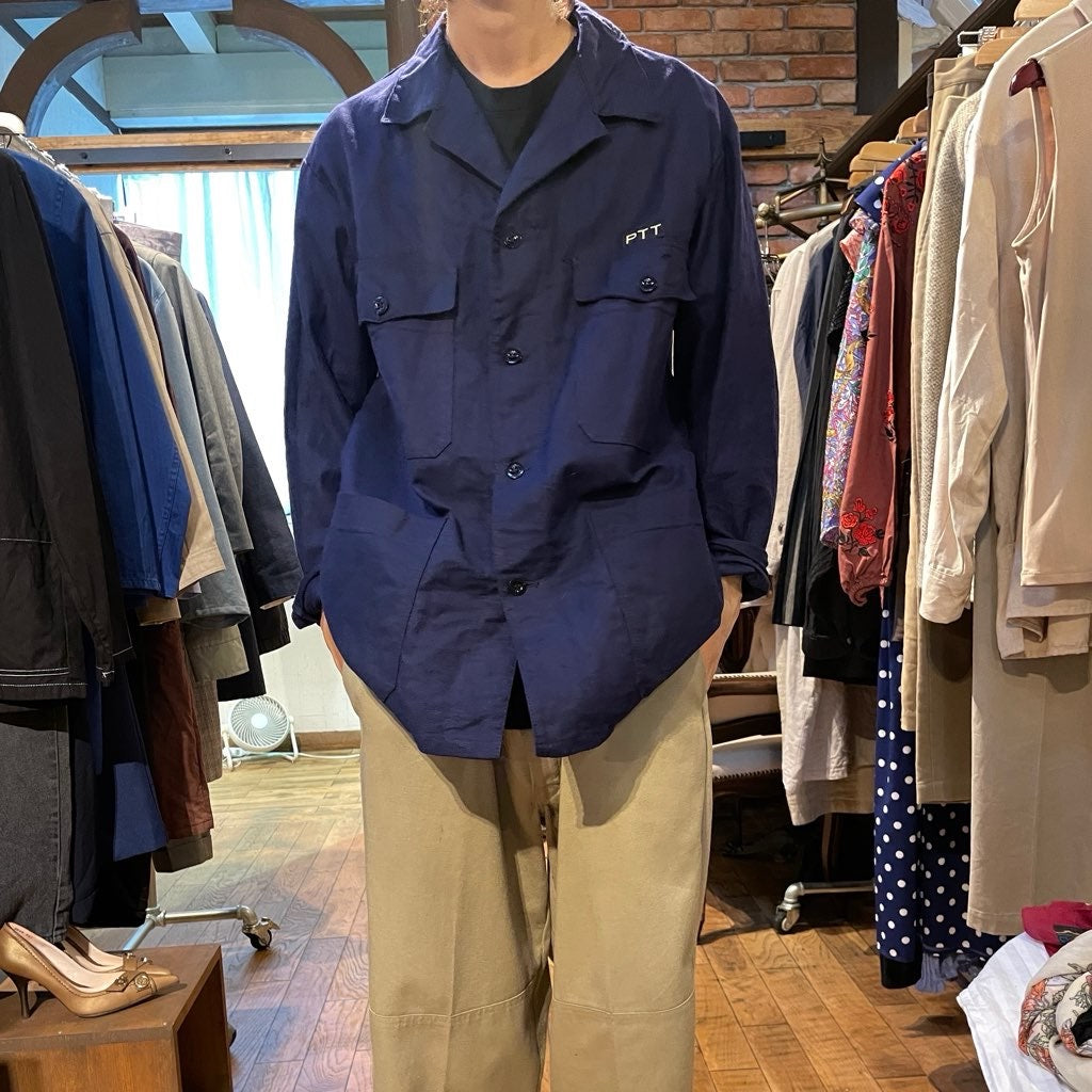 【古着】コットンツイルワークジャケット メンズ ユーロヴィンテージ