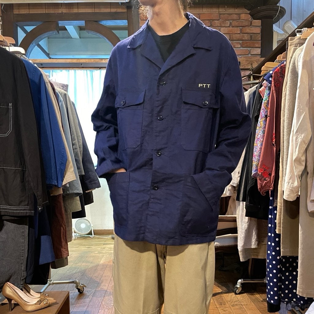 【古着】コットンツイルワークジャケット メンズ ユーロヴィンテージ