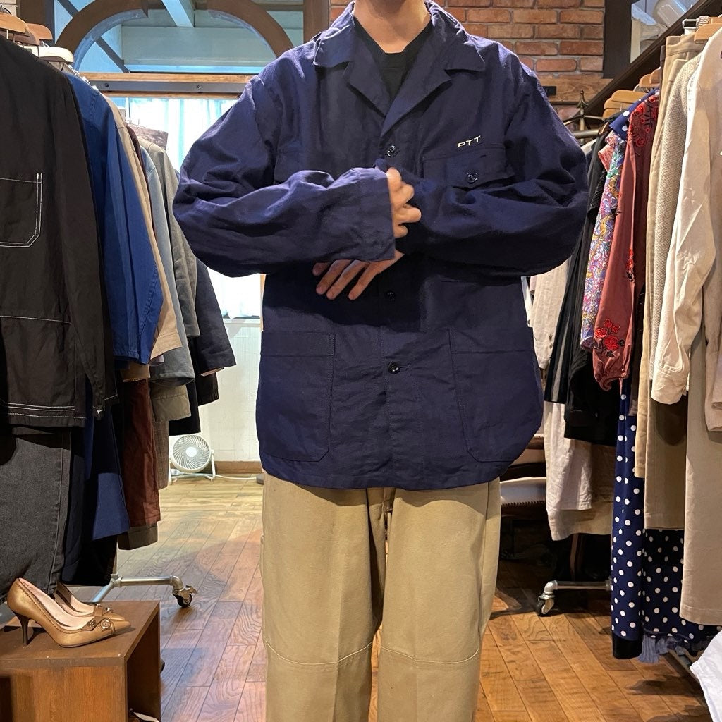 【古着】コットンツイルワークジャケット メンズ ユーロヴィンテージ