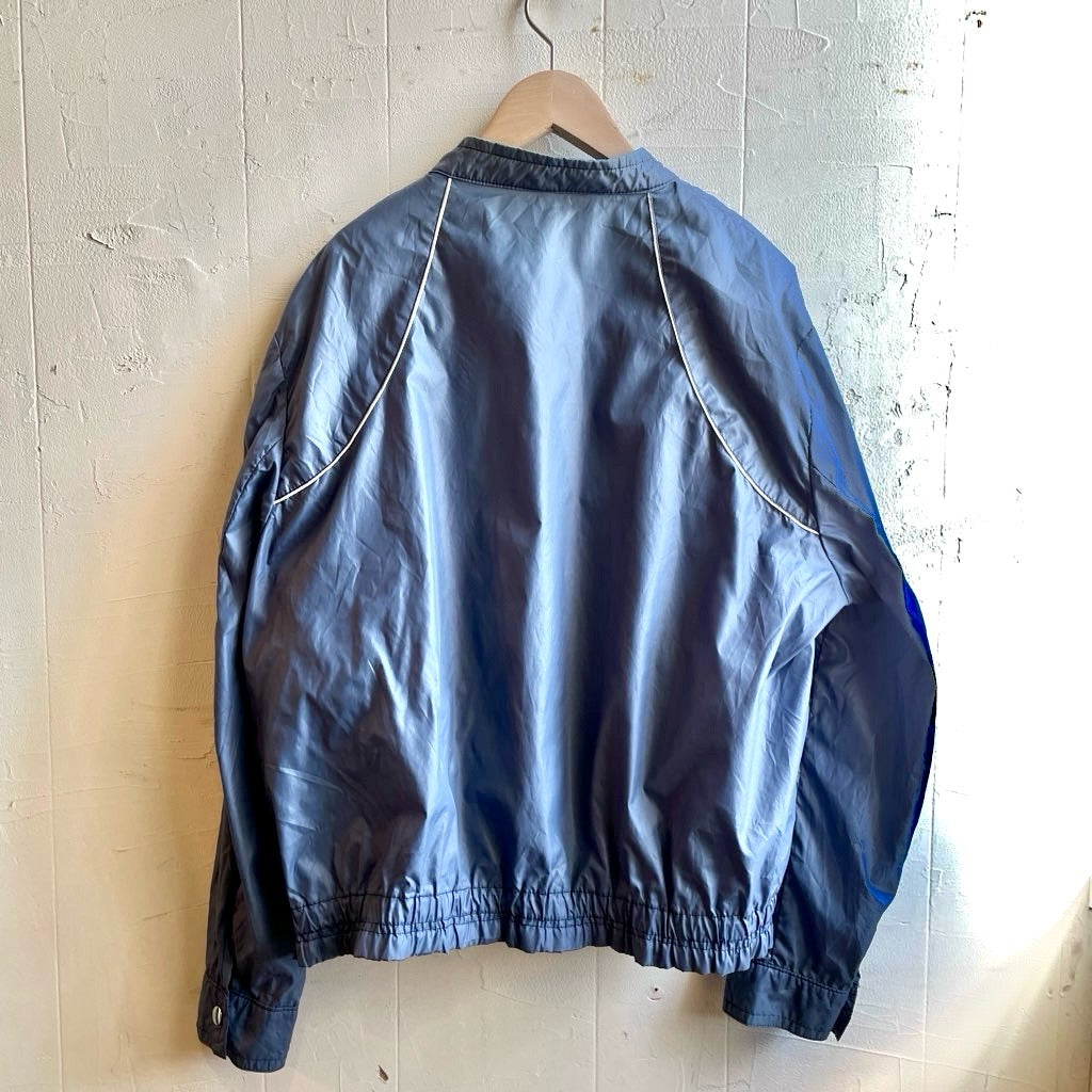 【古着】KRAS BRNO 80s チェコ軍 テックナイロンジャケット ヴィンテージ ブルー ジップアップパーカー ユーロ古着
