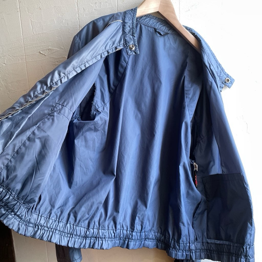 【古着】KRAS BRNO 80s チェコ軍 テックナイロンジャケット ヴィンテージ ブルー ジップアップパーカー ユーロ古着