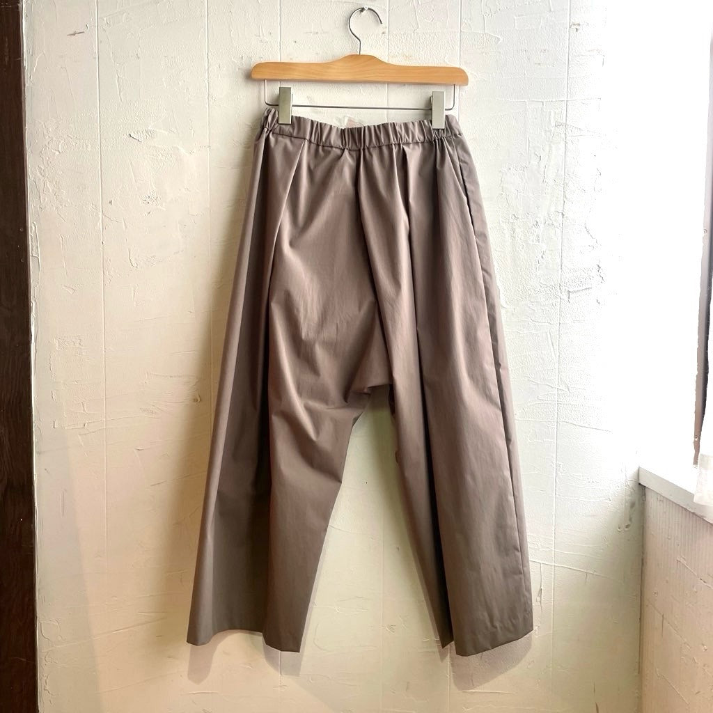 【古着】ミズイロインド / mizuiro ind パンツ グレー ハイウエスト ワイドパンツ タックパンツ 未使用