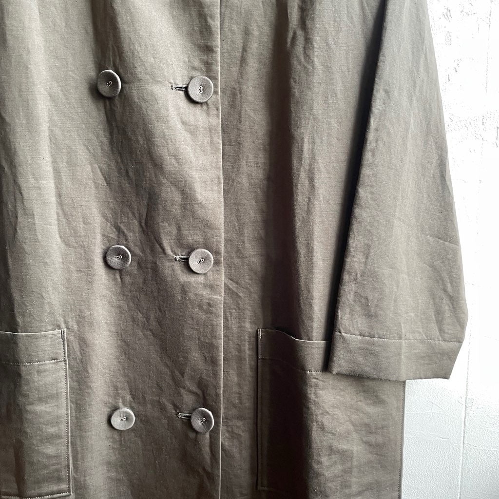 【古着】アトリエナルセ / atelier naruse ダブルボタンスプリングコート / W button spring coat チャコール / charcoal