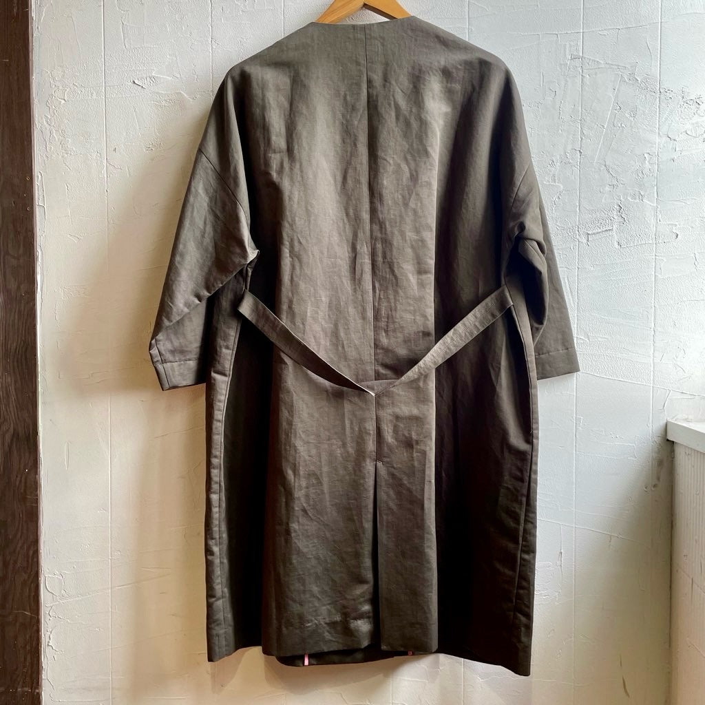 【古着】アトリエナルセ / atelier naruse ダブルボタンスプリングコート / W button spring coat チャコール / charcoal
