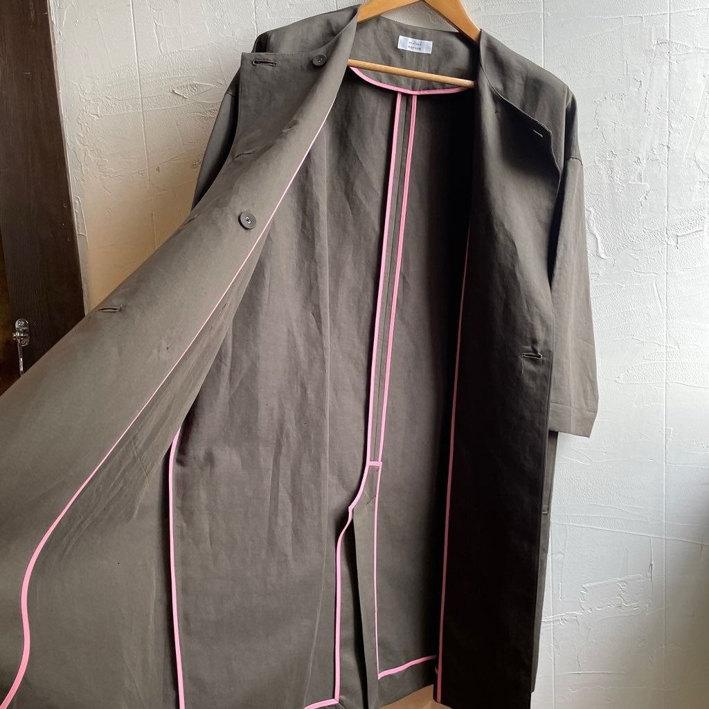 【古着】アトリエナルセ / atelier naruse ダブルボタンスプリングコート / W button spring coat チャコール / charcoal