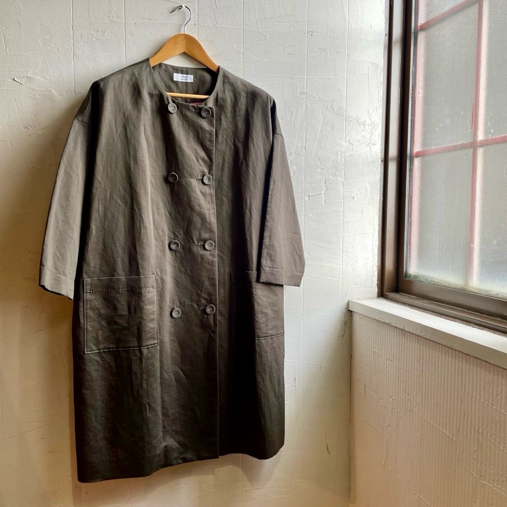 【古着】アトリエナルセ / atelier naruse ダブルボタンスプリングコート / W button spring coat チャコール / charcoal