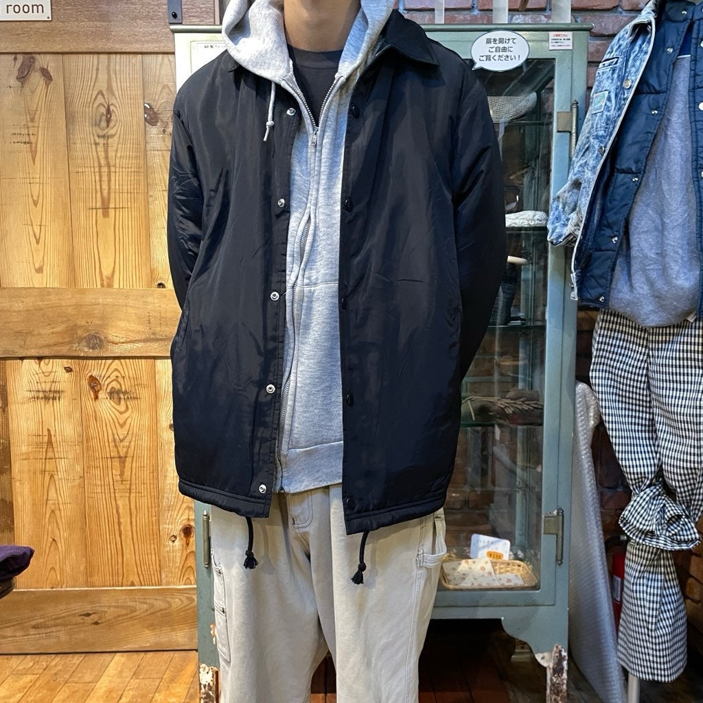【古着】Supreme x champion 18AW コーチジャケット 裏ボア ブラック アウター