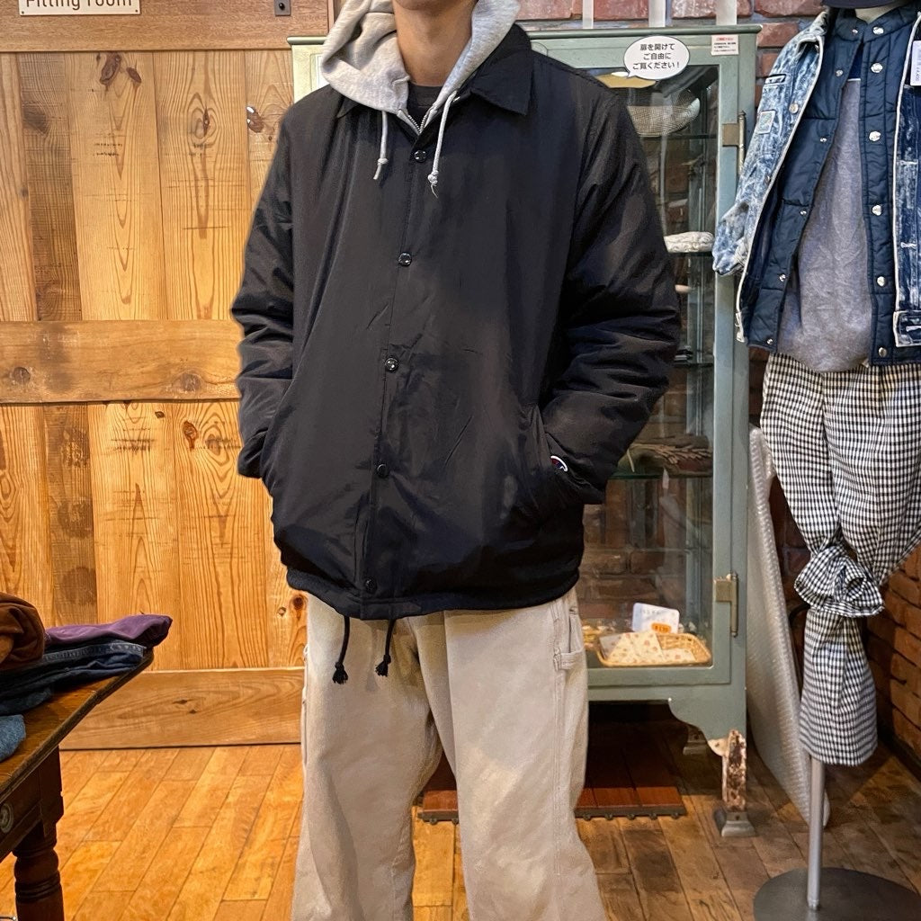 【古着】Supreme x champion 18AW コーチジャケット 裏ボア ブラック アウター