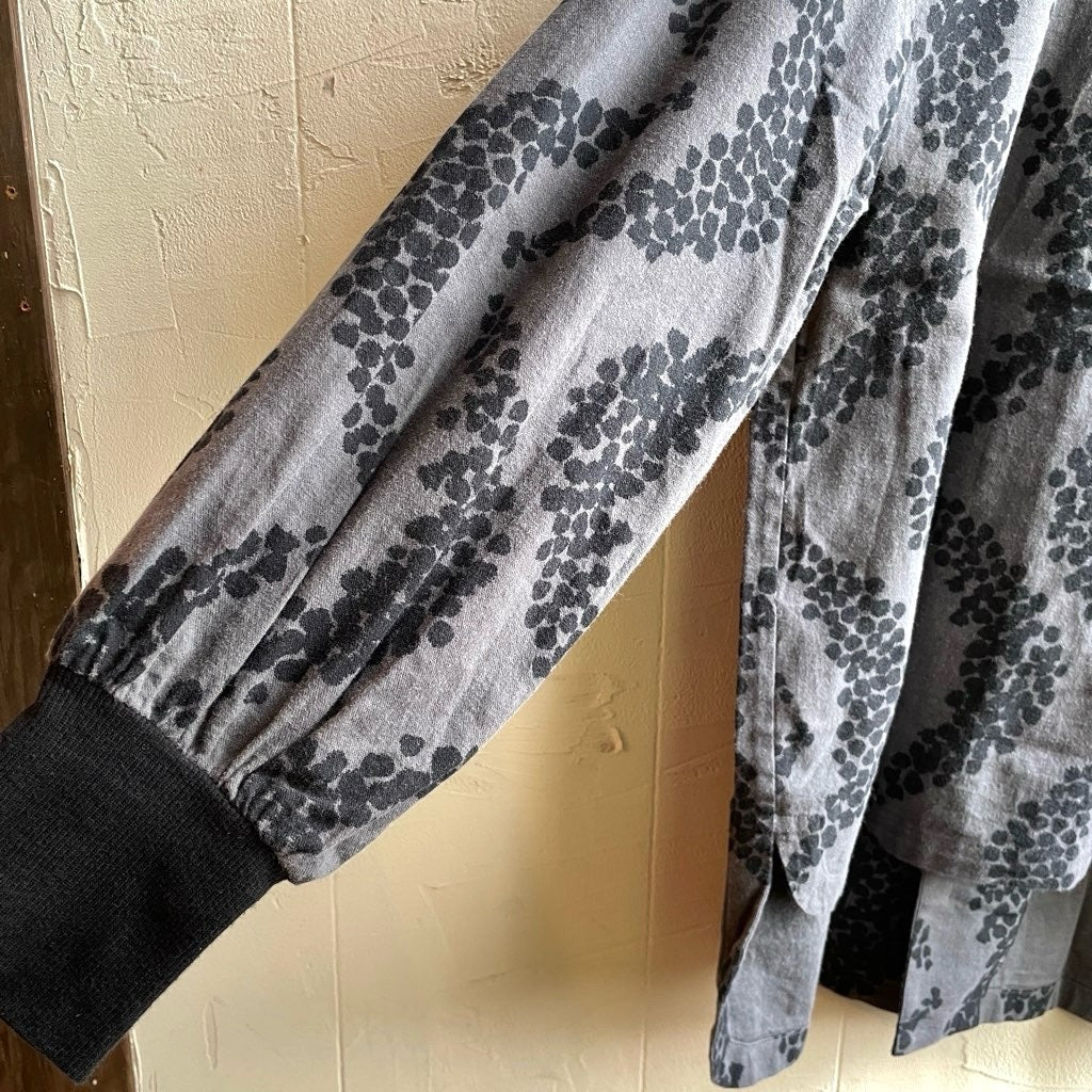 【古着】アトリエナルセ / atelier naruse コットンムーンスモックブラウス / cotton ~moon~ smock blouse plus rib チャコール カットソー