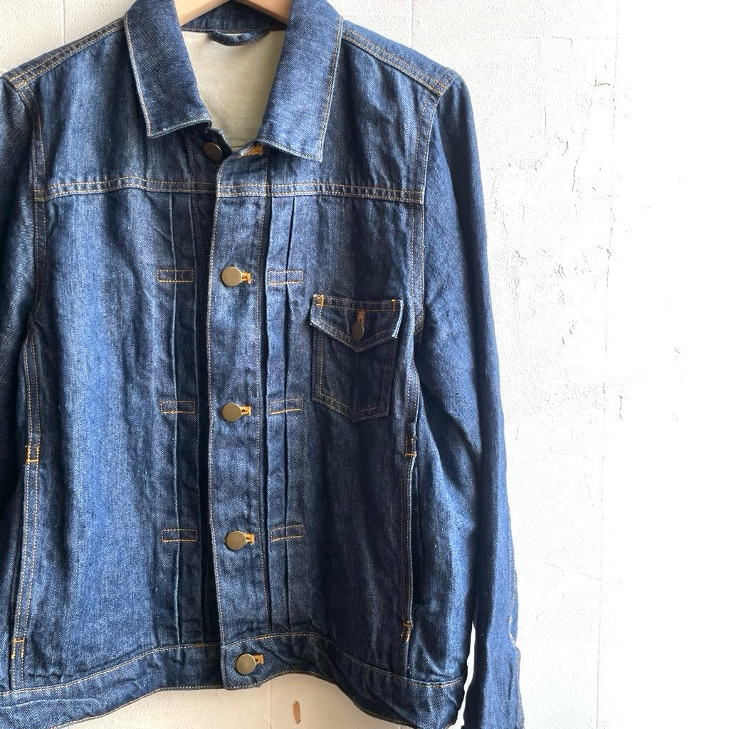 【古着】ネストローブ / nest Robe リネンデニムジャケット 麻ジャケット