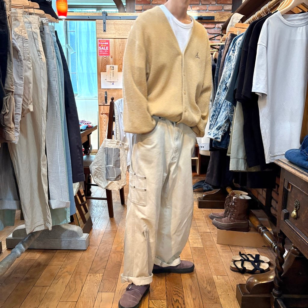 【古着】80's Troy Bros カーディガン ウール ベージュ