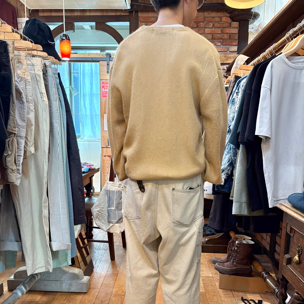 【古着】80's Troy Bros カーディガン ウール ベージュ