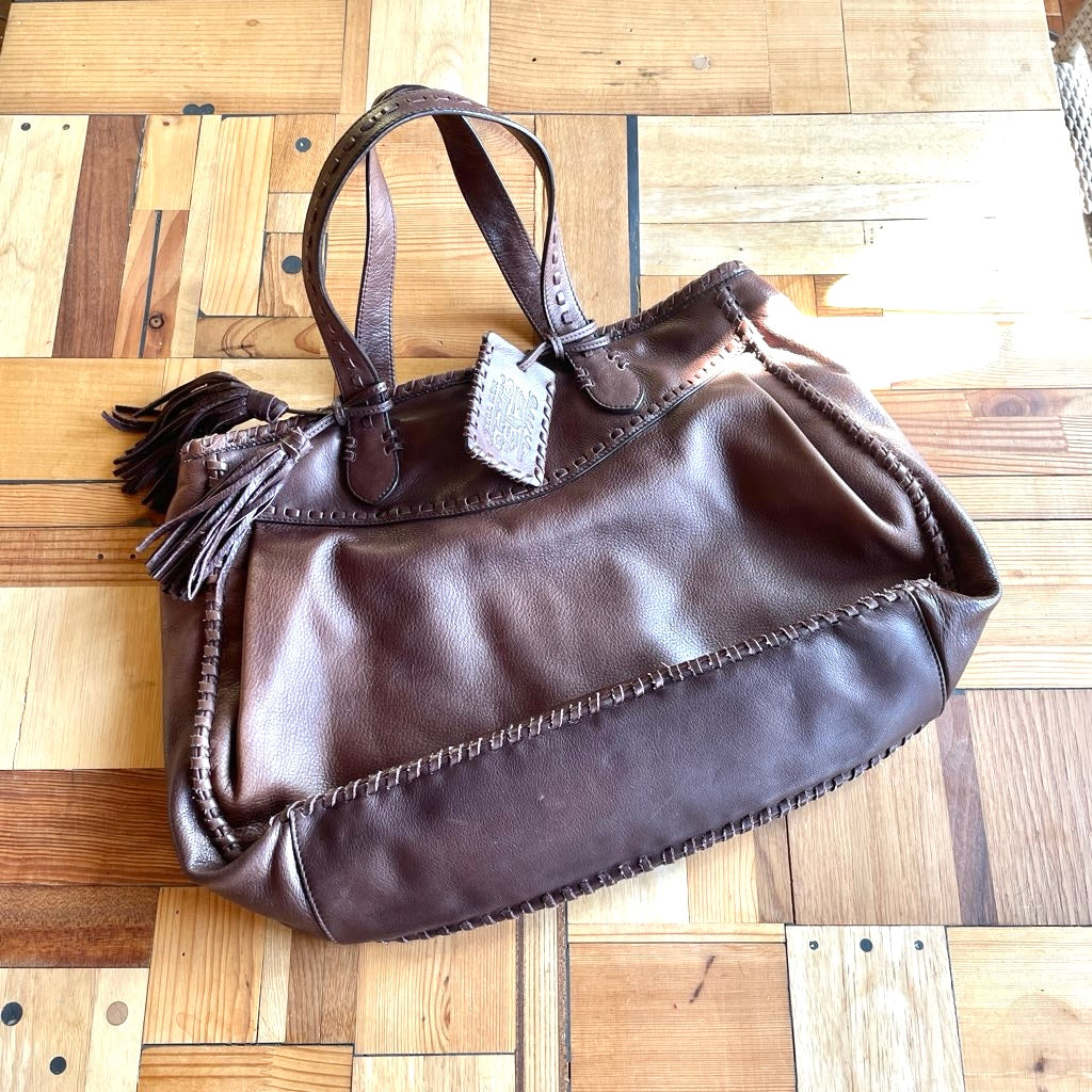 【古着】 ラルフローレン / RALPH LAUREN レザーバッグ トートバッグ 保存袋付き