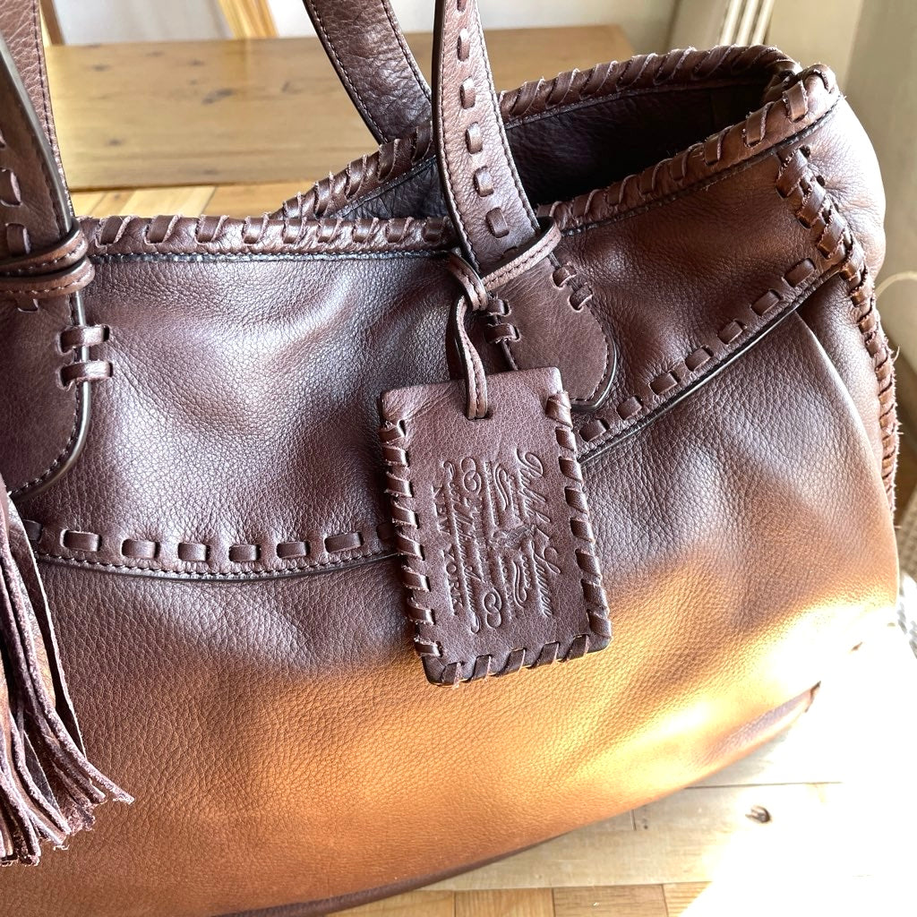 【古着】 ラルフローレン / RALPH LAUREN レザーバッグ トートバッグ 保存袋付き